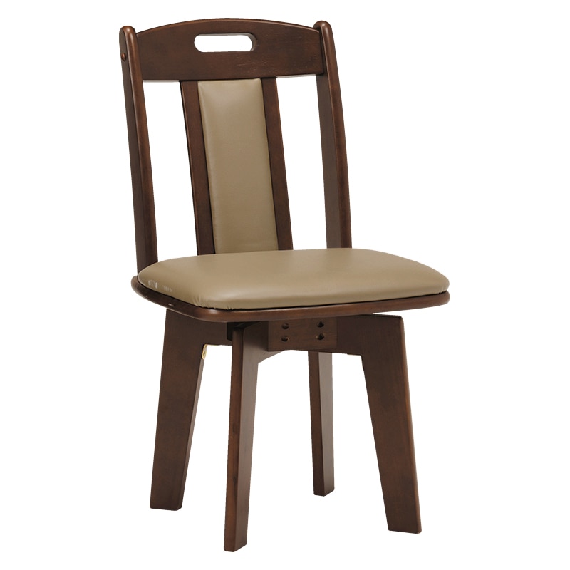 萩原 回転ダイニングチェアー ダークブラウン KC-7581DBR 1台（ご注文単位2台）【直送品】