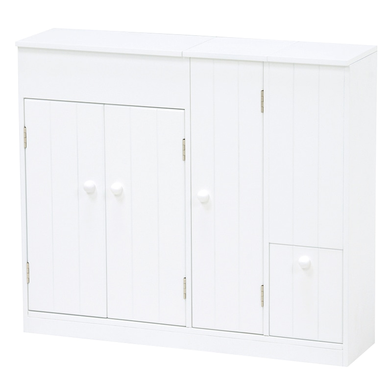 萩原 トイレラック 幅60cm ハートなし MTR-6118WH 1台(ご注文単位1台)【直送品】