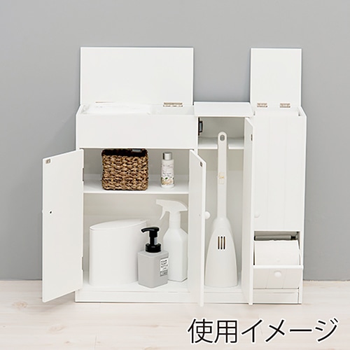 萩原 トイレラック　幅60cm ハートなし MTR-6118WH 1台（ご注文単位1台）【直送品】