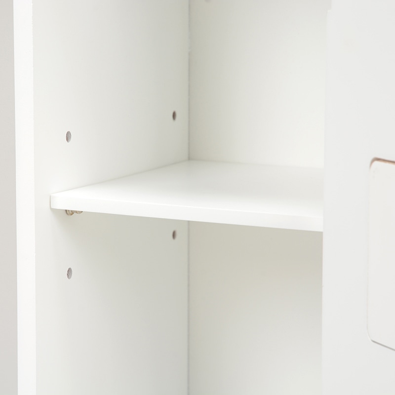 萩原 トイレラック スリム 幅16cm ホワイト MTR-6656WH 1台(ご注文単位1台)【直送品】