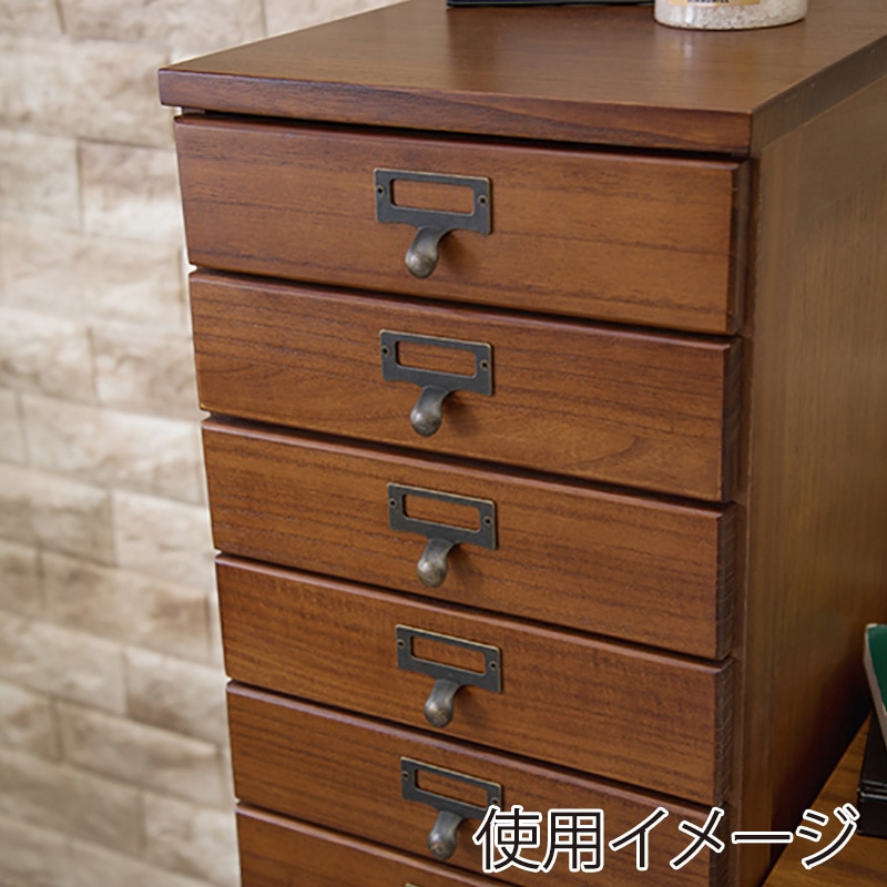 萩原 チェスト　幅28cm ブラウン MCH-6160BR 1台（ご注文単位1台）【直送品】