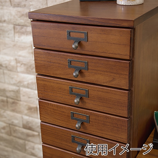 萩原 チェスト 幅28cm ブラウン MCH-6161BR 1台(ご注文単位1台)【直送品】