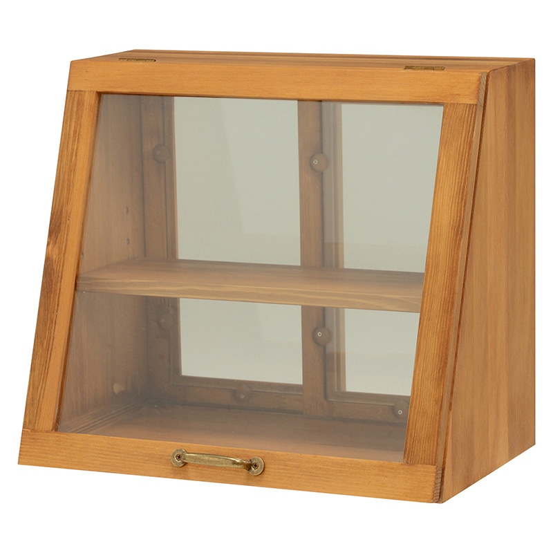 萩原 カウンター上ガラスケース 幅40cm 2段 ナチュラル MUD-6066NA 1台(ご注文単位1台)【直送品】