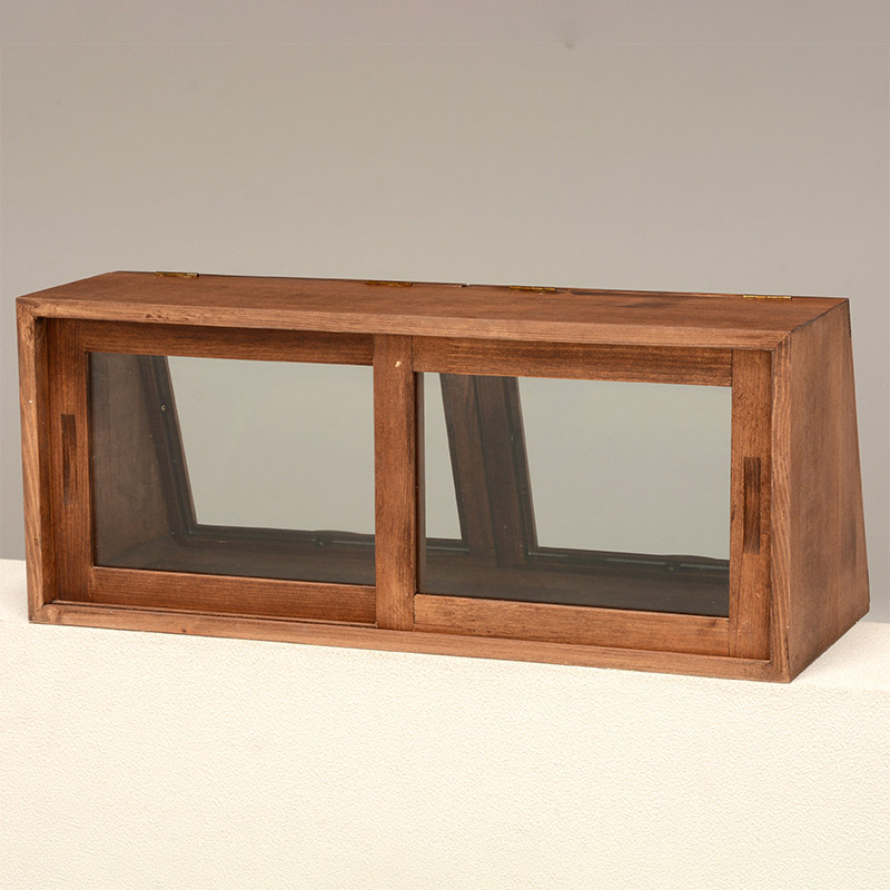 萩原 カウンター上ガラスケース 幅60cm 1段 ダークブラウン MUD-6067DBR 1台(ご注文単位1台)【直送品】