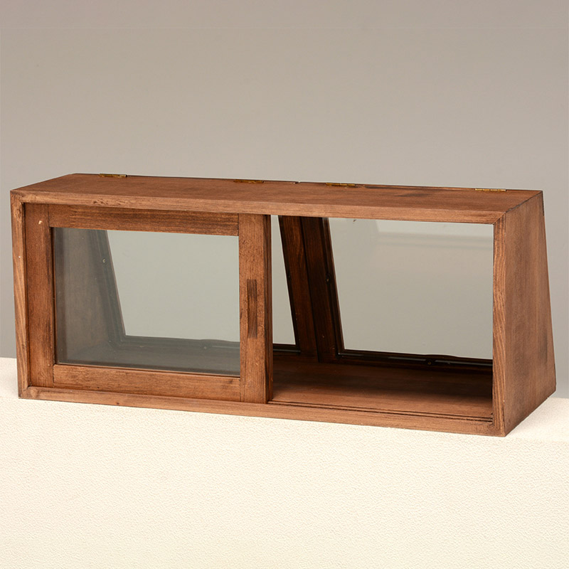 萩原 カウンター上ガラスケース 幅60cm 1段 ダークブラウン MUD-6067DBR 1台(ご注文単位1台)【直送品】