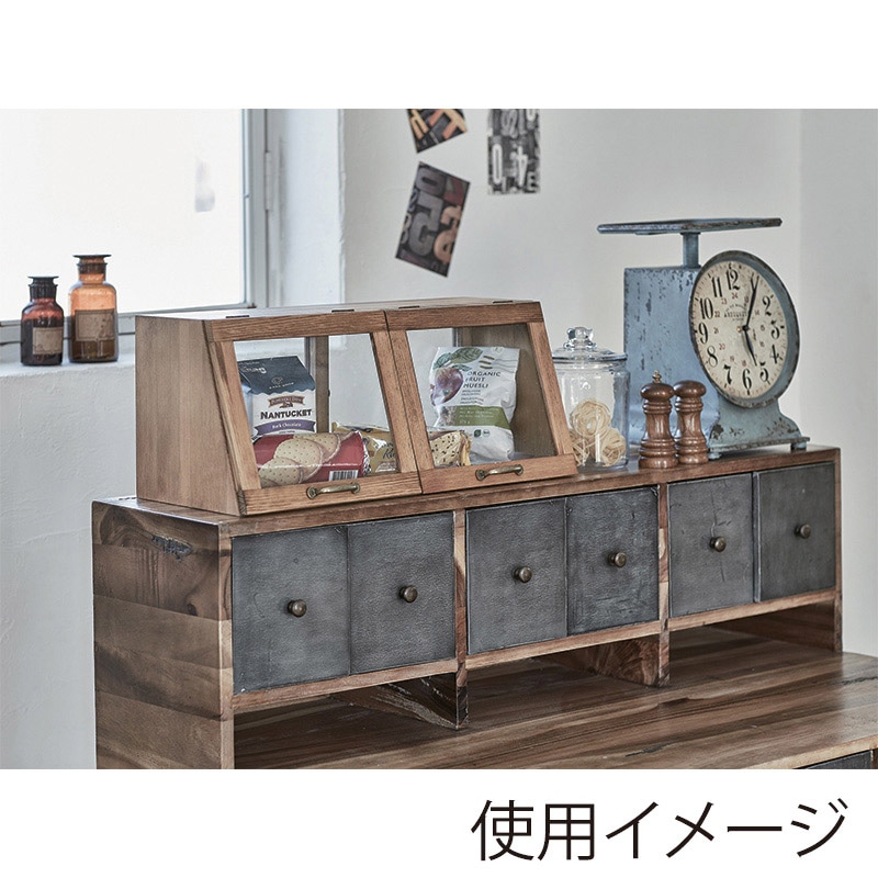 萩原 カウンター上ガラスケース 幅60cm 1段 ダークブラウン MUD-6067DBR 1台(ご注文単位1台)【直送品】