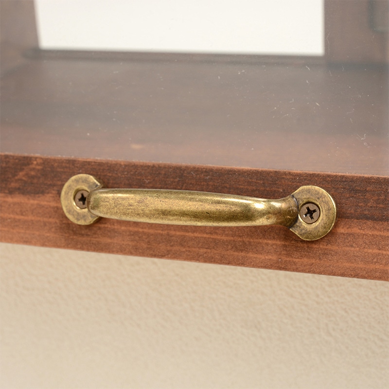 萩原 カウンター上ガラスケース 幅60cm 1段 ダークブラウン MUD-6067DBR 1台(ご注文単位1台)【直送品】