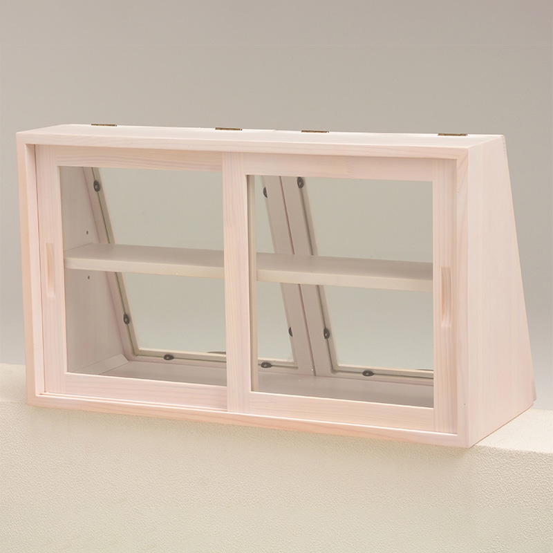 萩原 カウンター上ガラスケース 幅60cm 2段 ホワイトウォッシュ MUD-6068WS 1台(ご注文単位1台)【直送品】