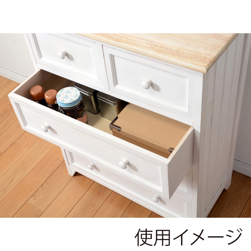 萩原 チェスト 幅60cm 4段 MCH-5276NAW 1台(ご注文単位1台)【直送品】