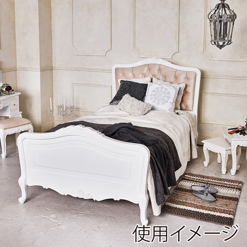 萩原 ベッド セミダブル アンティークホワイト RB-1660AW-SD 1台(ご注文単位1台)【直送品】