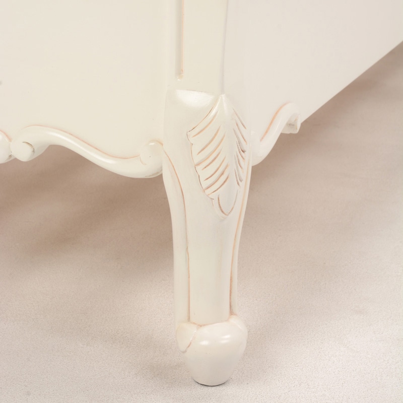 萩原 ベッド セミダブル アンティークホワイト RB-1660AW-SD 1台(ご注文単位1台)【直送品】