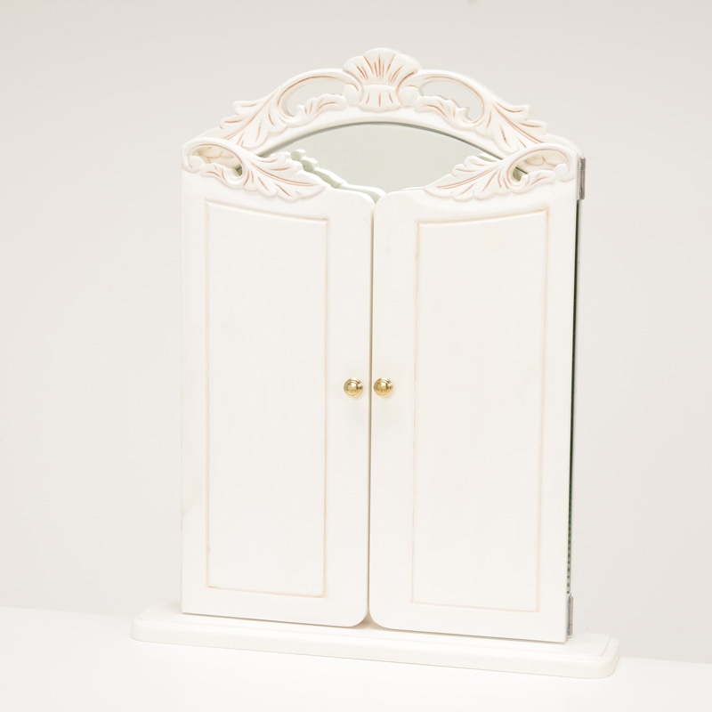 萩原 ドレッサーセット アンティークホワイト RD-1877AW 1セット(ご注文単位1セット)【直送品】