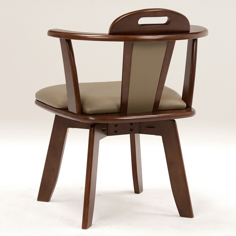 萩原 回転ダイニングチェアー ダークブラウン KC-7585DBR 1台(ご注文単位2台)【直送品】