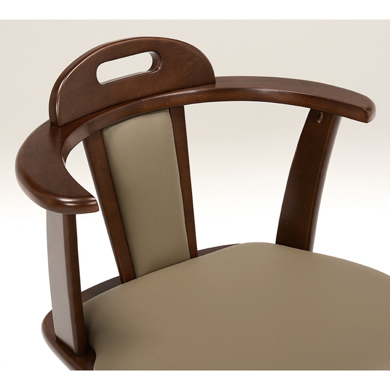 萩原 回転ダイニングチェアー ダークブラウン KC-7585DBR 1台(ご注文単位2台)【直送品】