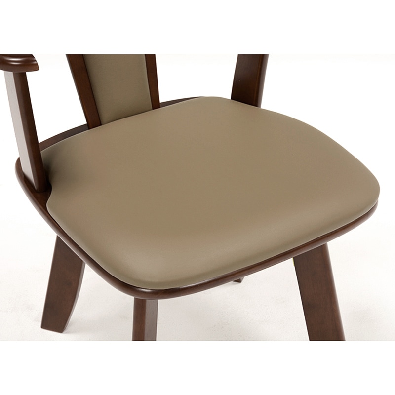 萩原 回転ダイニングチェアー ダークブラウン KC-7585DBR 1台(ご注文単位2台)【直送品】