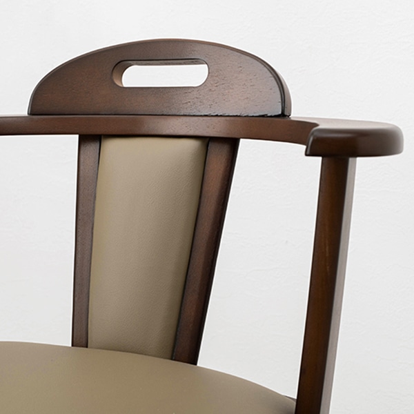 萩原 回転ダイニングチェアー ダークブラウン KC-7585DBR 1台(ご注文単位2台)【直送品】