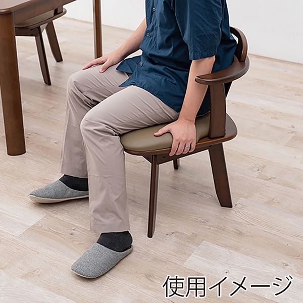 萩原 回転ダイニングチェアー ダークブラウン KC-7585DBR 1台(ご注文単位2台)【直送品】