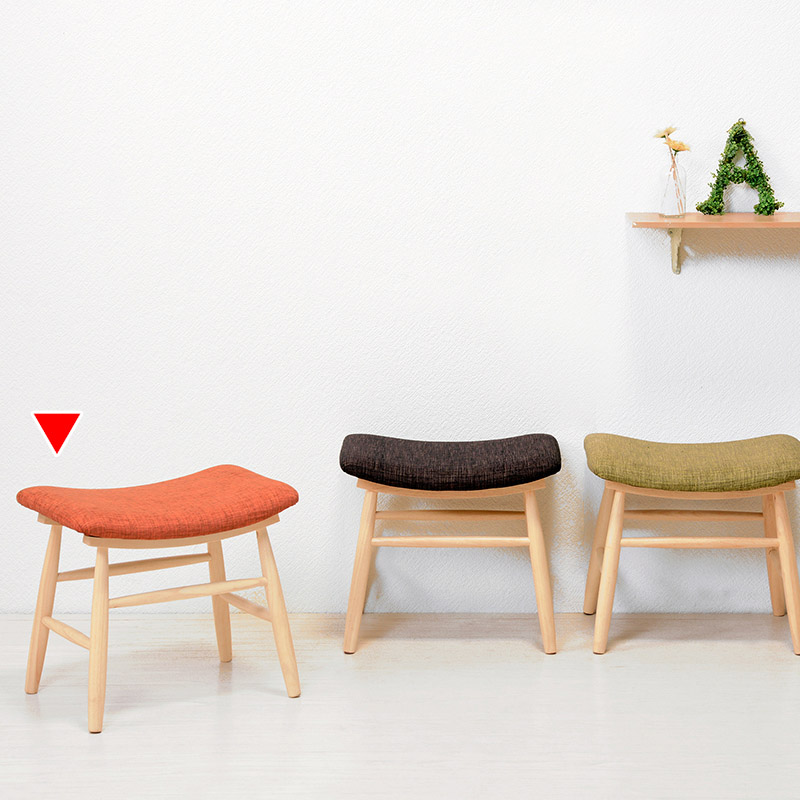 萩原 スツールチェア オレンジ VH-7947OR 1台(ご注文単位2台)【直送品】