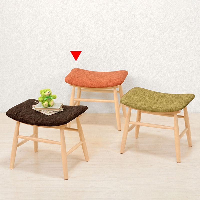 萩原 スツールチェア オレンジ VH-7947OR 1台(ご注文単位2台)【直送品】