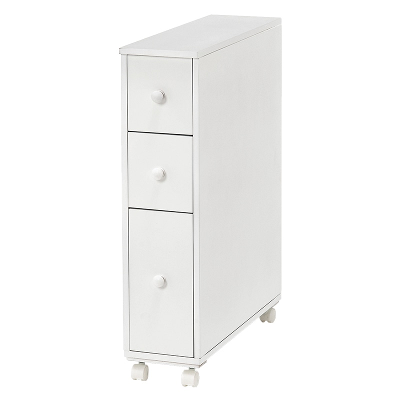 萩原 トイレラック　スリム　幅16cm ホワイト MTR-6464WH 1台（ご注文単位1台）【直送品】