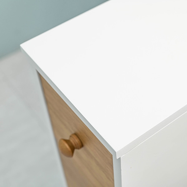 萩原 トイレラック スリム 幅16cm ナチュラル MTR-6464NW 1台(ご注文単位1台)【直送品】