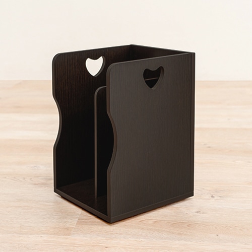 萩原 スタッキング ブックスタンド 4個組 ダークブラウン MM-6805DBR-S 1セット(ご注文単位1セット)【直送品】