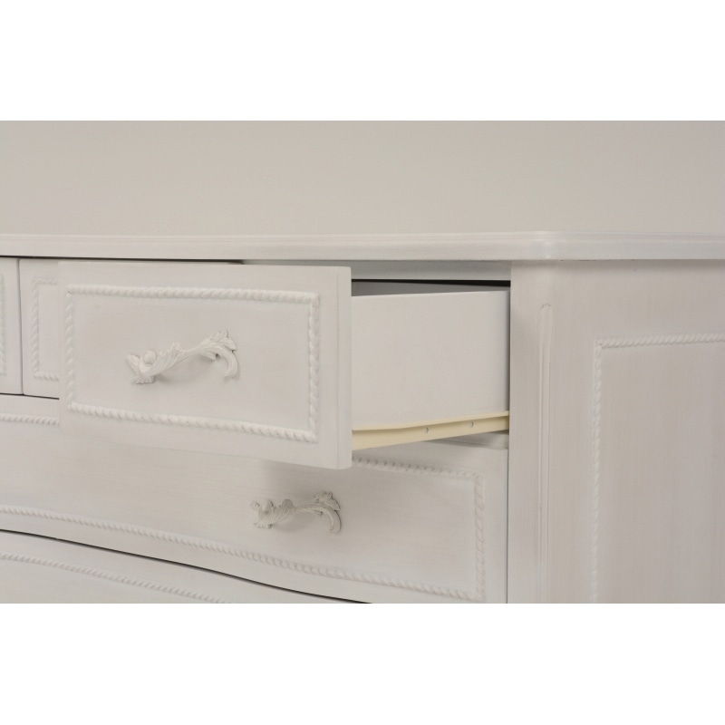 萩原 ワイドチェスト アンティークホワイト RCH-1361AW 1台(ご注文単位1台)【直送品】