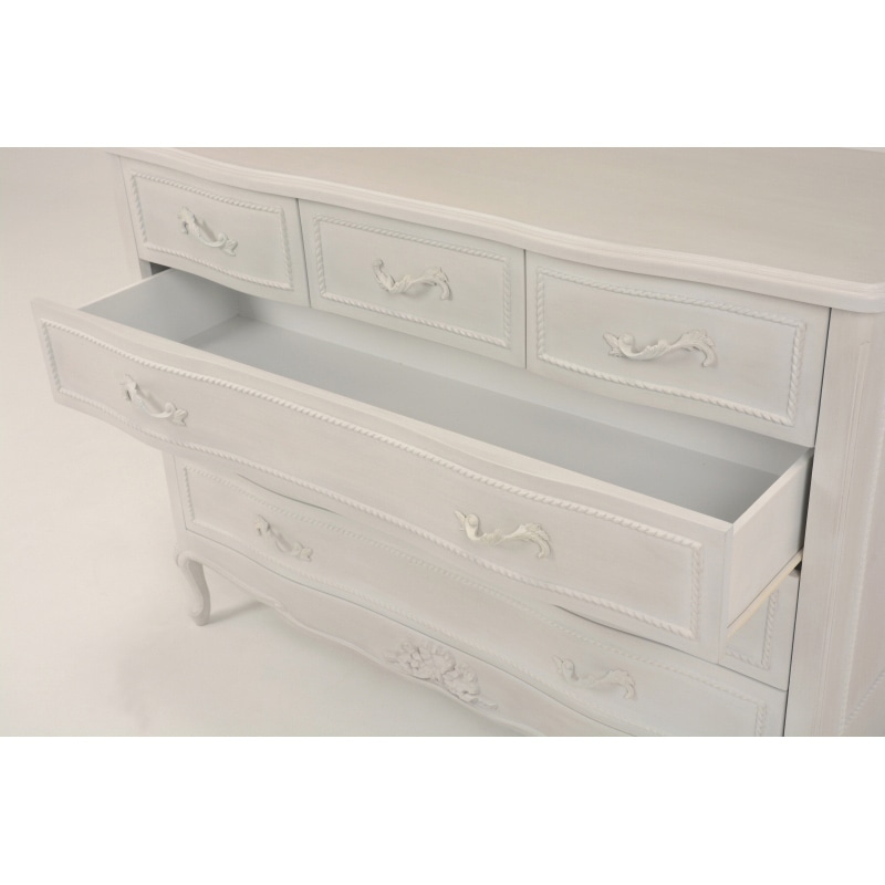 萩原 ワイドチェスト アンティークホワイト RCH-1361AW 1台(ご注文単位1台)【直送品】