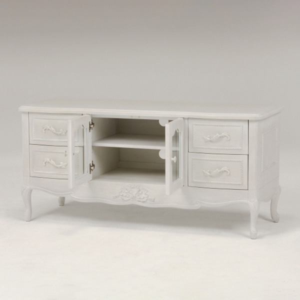 萩原 リビングボード アンティークホワイト RTV-1363AW 1台(ご注文単位1台)【直送品】