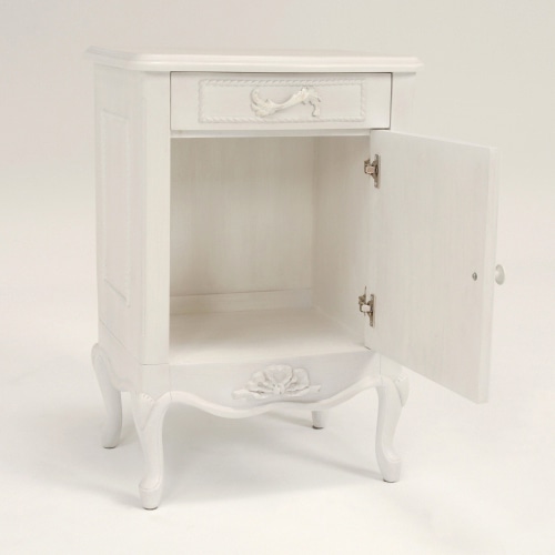 萩原 サイドテーブル アンティークホワイト RT-1365AW 1台(ご注文単位1台)【直送品】