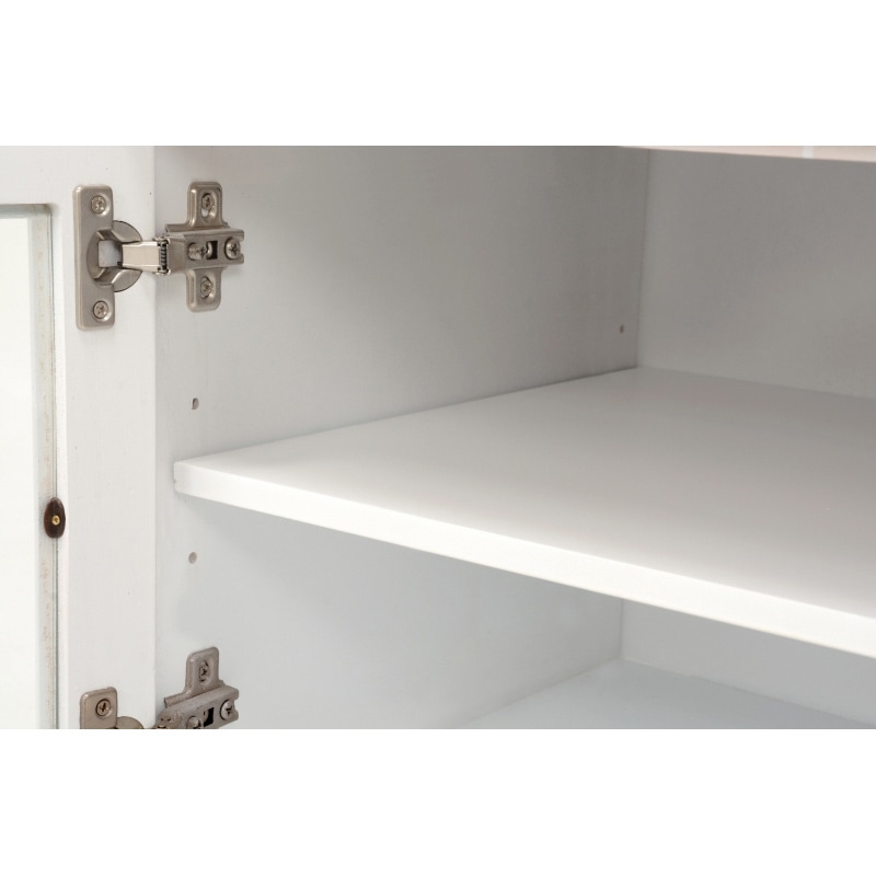 萩原 テレビ台 クリスタル調取っ手 幅88cm ホワイト MTV-5883WH 1台(ご注文単位1台)【直送品】