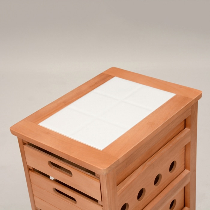 萩原 キッチンストッカー 幅30cm 5段 ライトブラウン MUD-6782NA 1台(ご注文単位1台)【直送品】