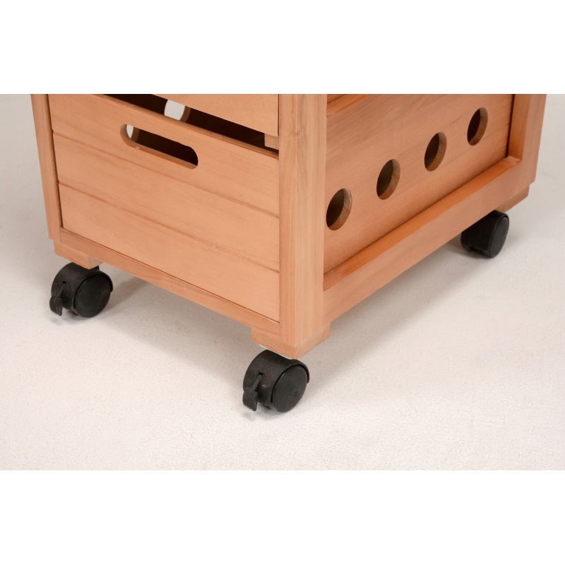 萩原 キッチンストッカー 幅30cm 5段 ライトブラウン MUD-6782NA 1台(ご注文単位1台)【直送品】