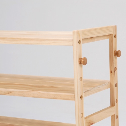 萩原 シューズラック 幅60cm ナチュラル MSS-6313NA 1台(ご注文単位1台)【直送品】