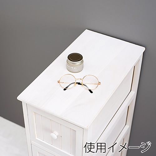 萩原 スリムチェスト　幅25cm　3段 アンティークホワイト MCH-5671AW 1台（ご注文単位1台）【直送品】