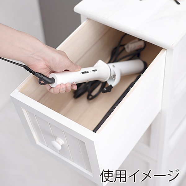 萩原 スリムチェスト　幅25cm　3段 アンティークホワイト MCH-5671AW 1台（ご注文単位1台）【直送品】