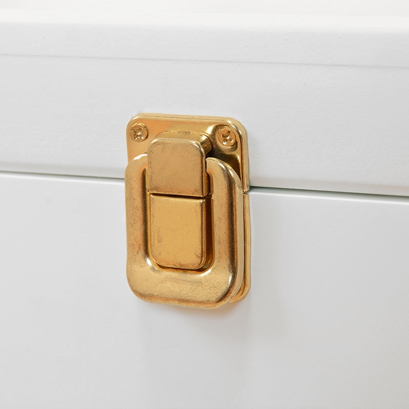 萩原 コスメボックス 三面鏡付き ホワイト MUD-6830WH 1台(ご注文単位1台)【直送品】