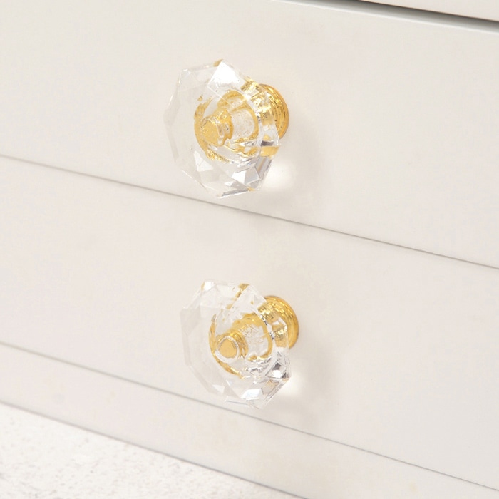 萩原 コスメボックス　三面鏡付き ホワイト MUD-6835WH 1台（ご注文単位1台）【直送品】