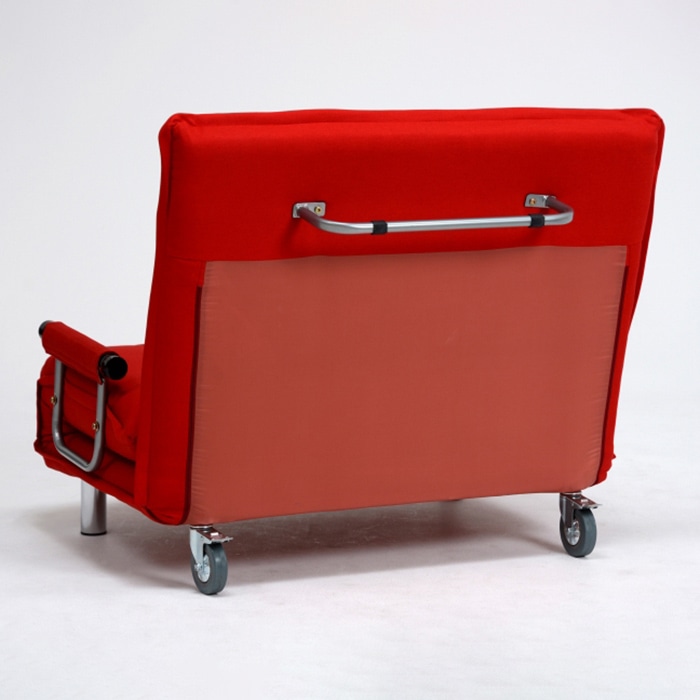 萩原 グラーテ　3WAYソファベッド　1人掛け レッド グラーテRE 1台（ご注文単位1台）【直送品】