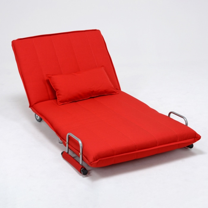 萩原 グラーテ　3WAYソファベッド　1人掛け レッド グラーテRE 1台（ご注文単位1台）【直送品】