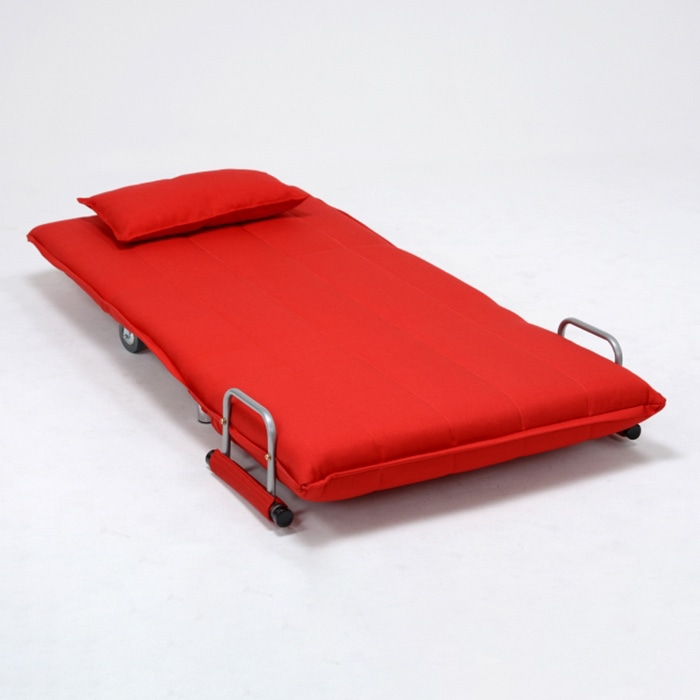 萩原 グラーテ　3WAYソファベッド　1人掛け レッド グラーテRE 1台（ご注文単位1台）【直送品】