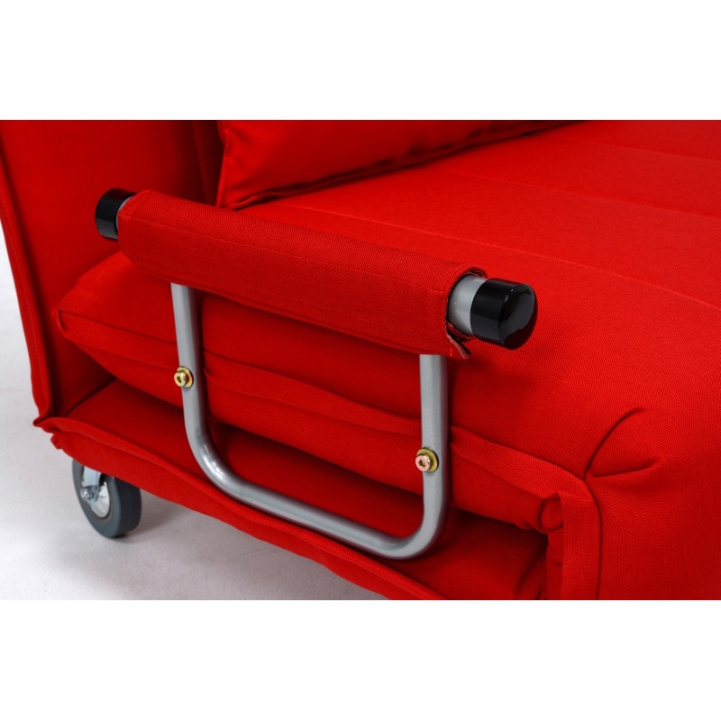 萩原 グラーテ　3WAYソファベッド　1人掛け レッド グラーテRE 1台（ご注文単位1台）【直送品】