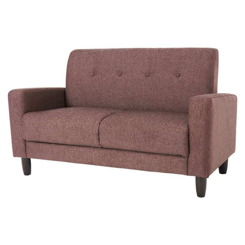 萩原 2人掛けソファ ブラウン ケイディ2P-BR 1台(ご注文単位1台)【直送品】