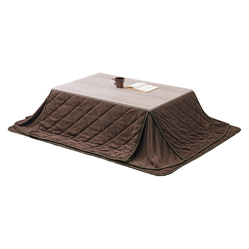 萩原 こたつ+うす掛け布団 3点セット 105×75cm グレイッシュ／ブラウン KOT-7350-105+ユイ105BR 1セット（ご注文単位1セット）【直送品】