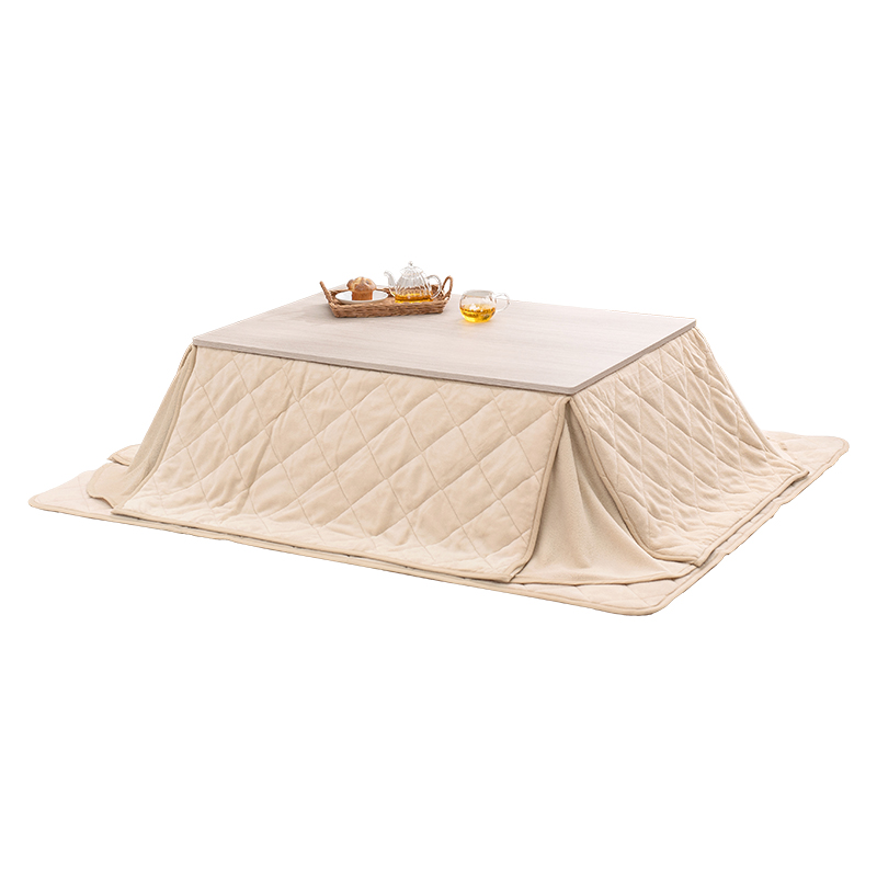 萩原 こたつ+うす掛け布団 3点セット 105×75cm グレイッシュ／アイボリー KOT-7350-105+ユイ105IV 1セット（ご注文単位1セット）【直送品】