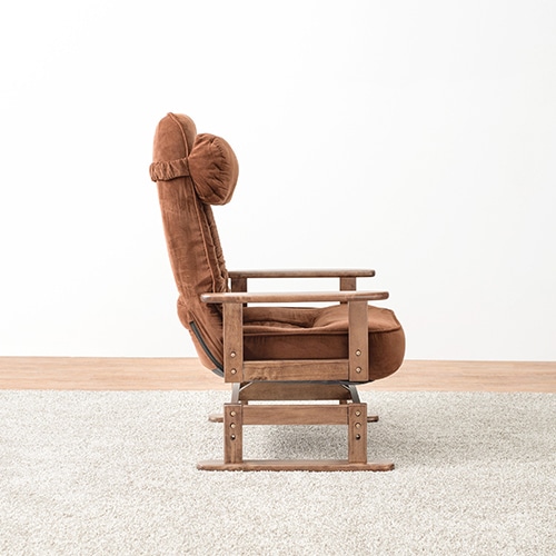 萩原 回転座椅子 ブラウン LZ-4742-BR 1台(ご注文単位1台)【直送品】