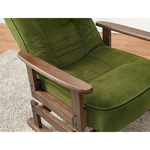 萩原 回転座椅子 グリーン LZ-4742-GR 1台（ご注文単位1台）【直送品】