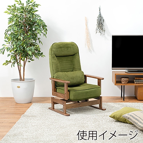 萩原 回転座椅子 グリーン LZ-4742-GR 1台（ご注文単位1台）【直送品】