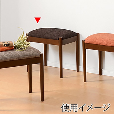 萩原 スツール ブラウン×ブラウン VH-7959BR 1台（ご注文単位1台）【直送品】