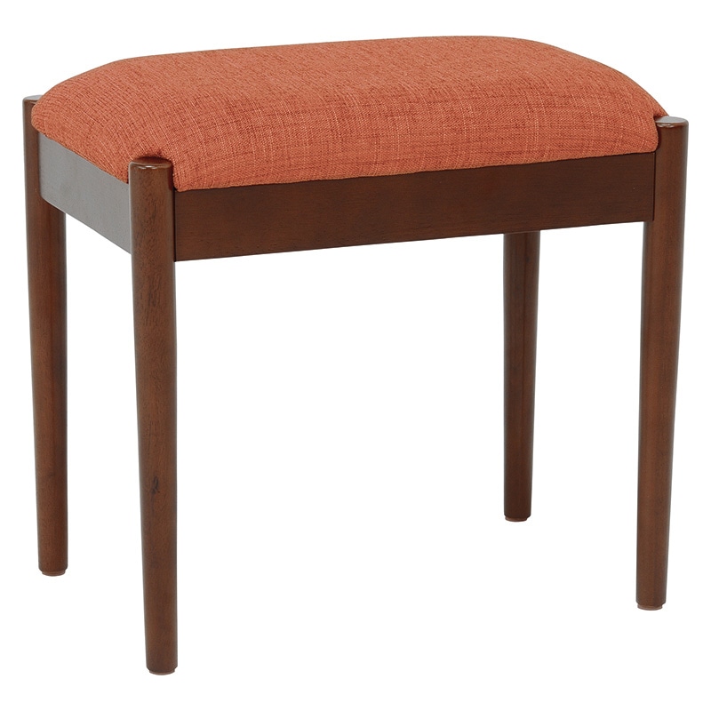 萩原 スツール ブラウン×オレンジ VH-7959OR 1台(ご注文単位1台)【直送品】